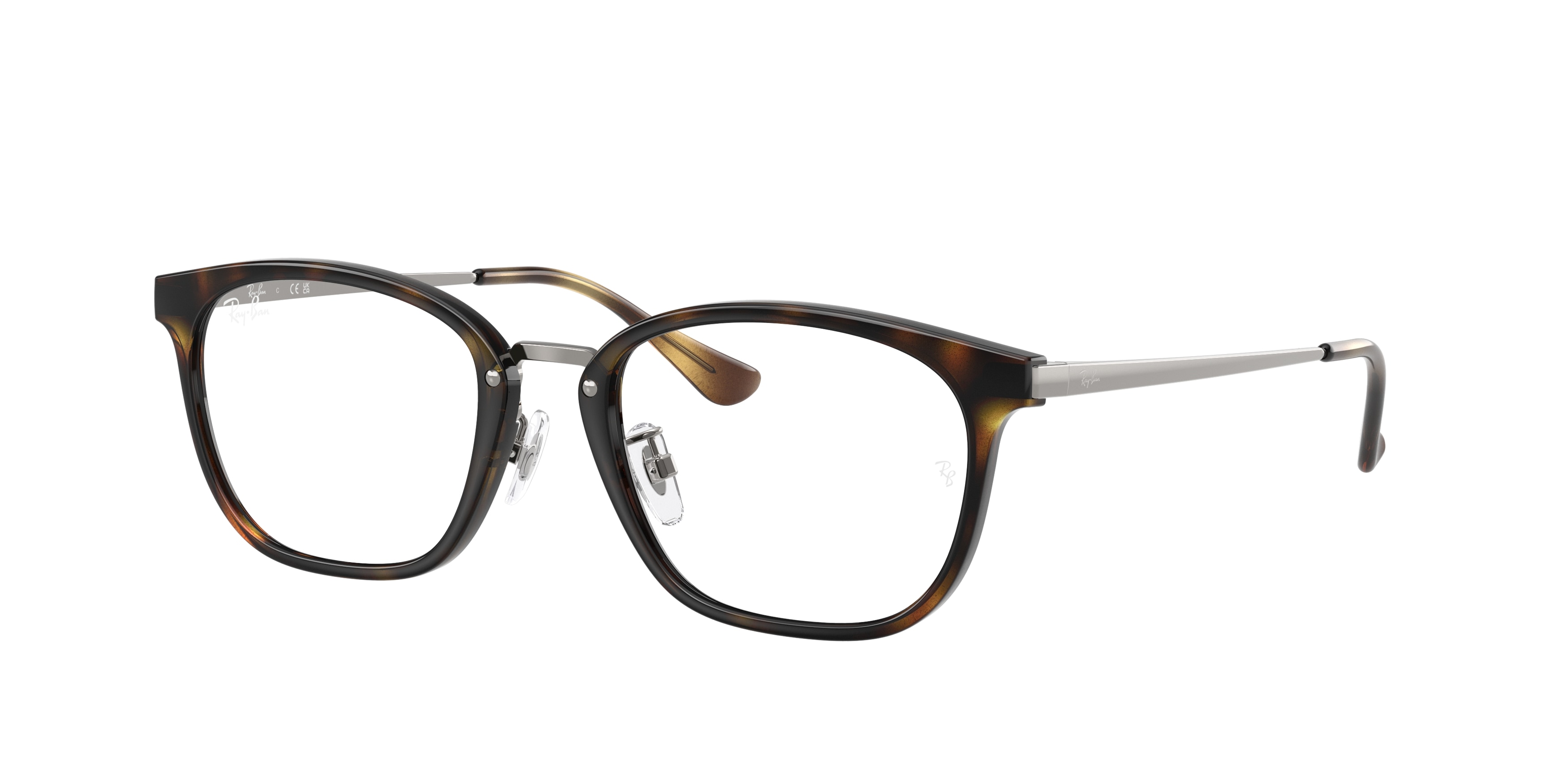 Ray-Ban RX7247D Asian Fit 2012 Men's Eyeglasses Tortoiseshell Size 51 (Frame Only) - Blue Light Block Available